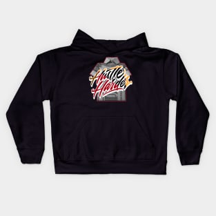 Hustle Harder Cardinal Retro Kids Hoodie